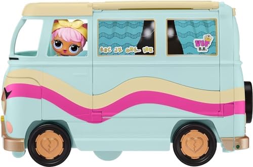 L.O.L. Surprise! 5-N-1 Grill Groove Camper Fully-Furnished Playset with Multiple Surprises Great Gift for Kids Ages 4, Multicolor, 580645.