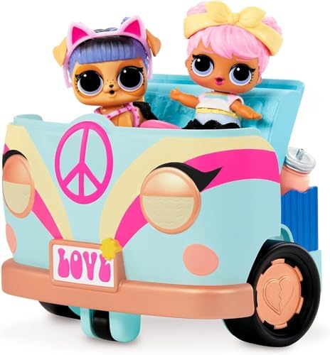 L.O.L. Surprise! 5-N-1 Grill Groove Camper Fully-Furnished Playset with Multiple Surprises Great Gift for Kids Ages 4, Multicolor, 580645.