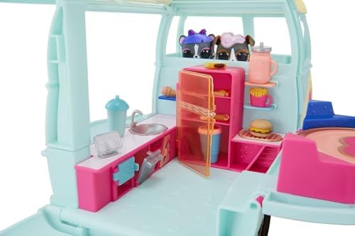 L.O.L. Surprise! 5-N-1 Grill Groove Camper Fully-Furnished Playset with Multiple Surprises Great Gift for Kids Ages 4, Multicolor, 580645.